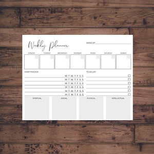 Weekly Planner, Weekly Youth Planner, LDS Planner, LDS Weekly Planner, Children and youth planner, Young Women Planner, Young Men Planner