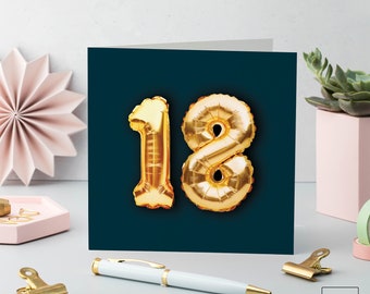 Gold Foil 18th Birthday Card - Ruby Ashley®