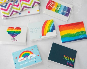 30 Thank You Cards. Made in the UK. 100% Recyclable Paper