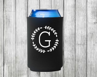 Monogram Can Cooler/Custom Can Cooler/Beverage Holder/Party Favors/Beer Cooler/Wedding Favors/Custom can sleeve