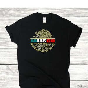 Jalisco Escudo Nacional Mexicano Shirt/Playera Personalizada/Your Text/Last Name T-shirt/Custom Mexico T-shirt/Cotton shirt/Gift idea