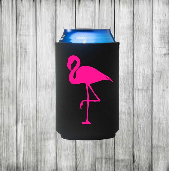 Deco Flamingo Personalized Can Coolers