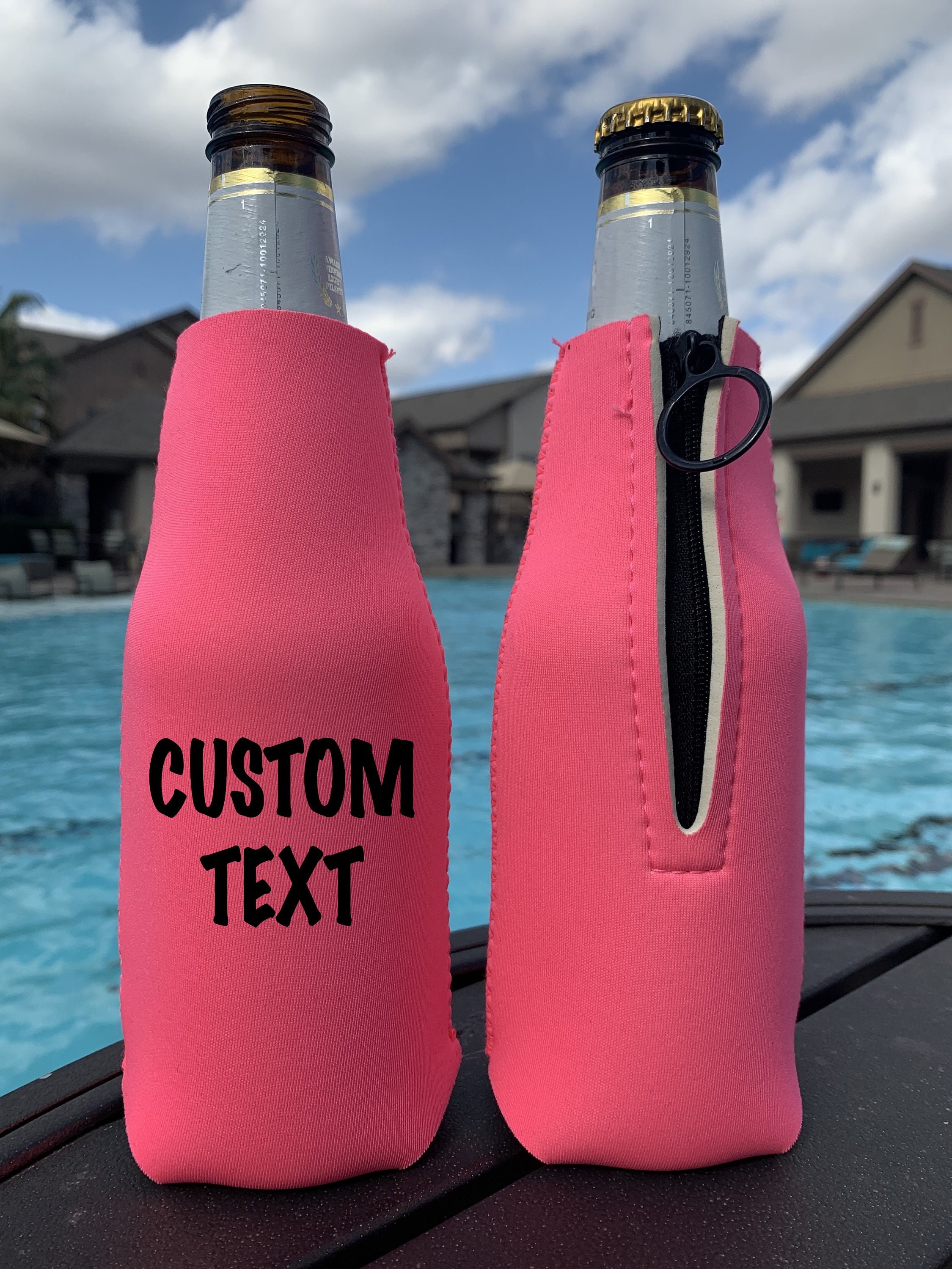 Zip-Up Bottle KOOZIE® Kooler - fabric zip up KOOZIE Design it yourself.