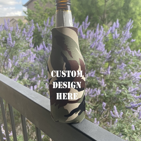 Personalized  Zipper Bottle Cooler/Zippered Bottle Insulator/Beer Cooler/Can Insulator/Bottle Hugger/Bottle Sleeve/Custom gift