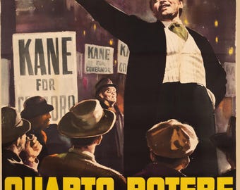 Original Citizen Kane Orson Welles Quarto Potere 1958 original Italian release
