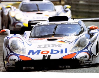 LeMans 1998 Porsche 911 GT1 Original Racing Poster – On Linen
