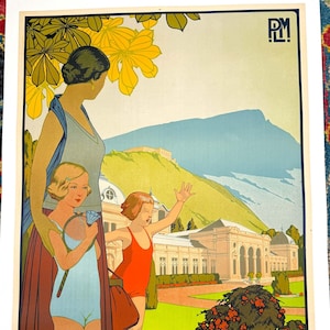 Besancon France Tennis Travel poster by Lucien Pillot vintage original french poster