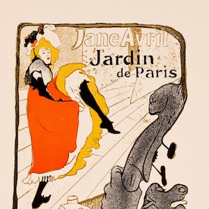 Original Vintage poster Jane Avril Toulouse Lautrec affiches illustrees 1896