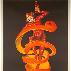 Campari L&#39;Aperitivo Cappiello Authentic Original rare size printed by Ricordi C1950 39 x 55  inches on linen