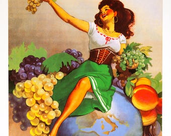 1950 Original Oversize Italian Advertising Poster - Olio Radino