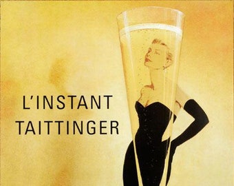 L'instant Taittinger Champagne origineel vintage met gratie kelly 1980