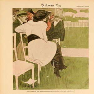 Simplicissimus 1913 van Dudovich Berloner lag op origineel linnen