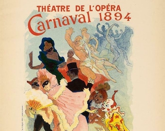 AV28 Vintage 1896 French Theatre de L/'Opera Advertisment Poster A2 A3