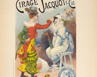 Original Vintage poster Cirage Jacquot by Lefevre  Affiches illustrees 1896