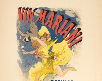 Original Vintage poster Vin mariani by Cheret Affiches illustrees 1896