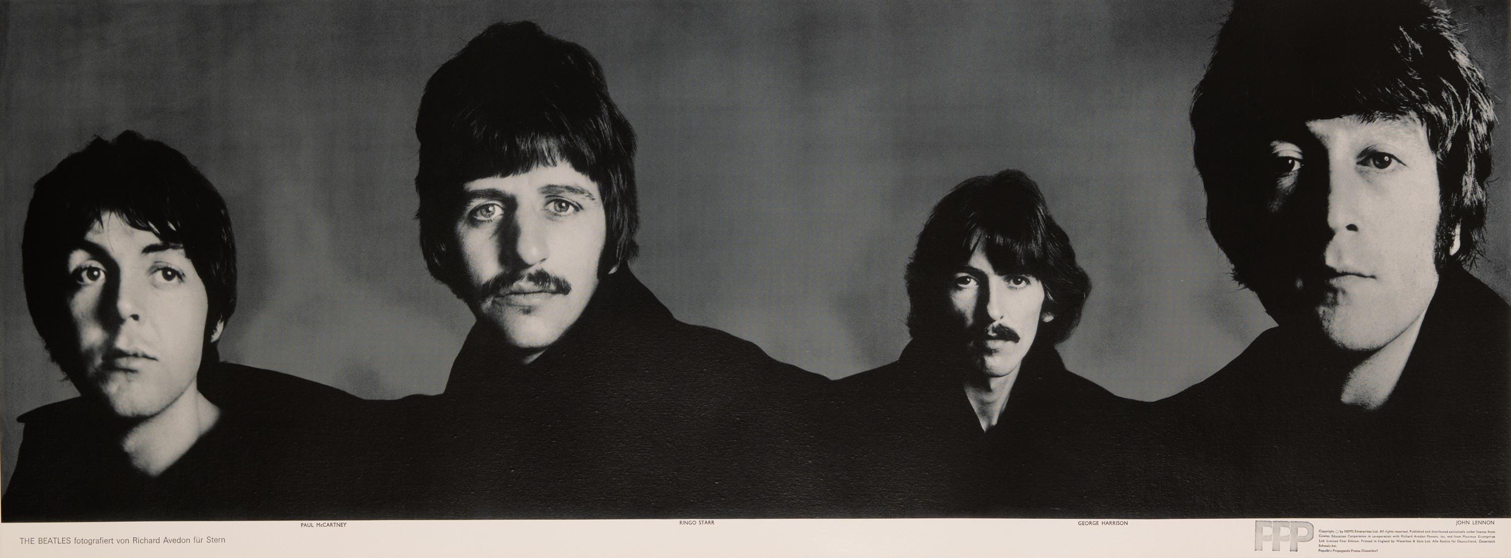 The Beatles Banner Original Printing Poster by Richard Avedon for