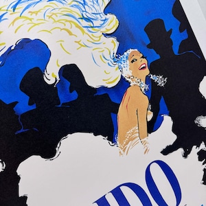 Lido Bonjour la nuit poster by Rene Gruau on linen french