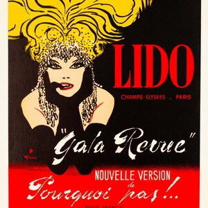 Lido Pourquoi Pas Poster by Rene gruau on linen French Poster