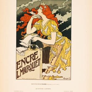Encre L Marquet por Eugene Grasset Affiches illustrees 1896 imagen 2