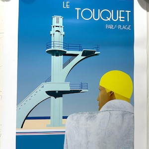 Le Touquet Plage Paris Plage by Razzia Authentic original hand signed Gérard Coubouleix-Dénériaz