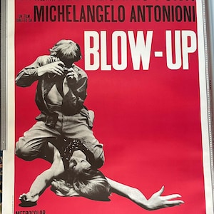 Blow-Up Movie poster original printing 1970  Michelangelo Antonioni - David Hemmings