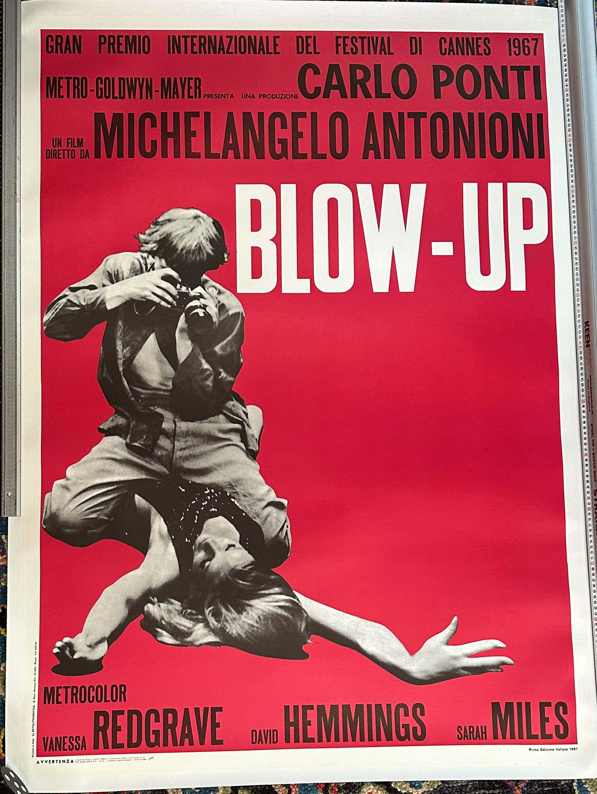 Blow-Up Movie poster original printing 1970 Michelangelo