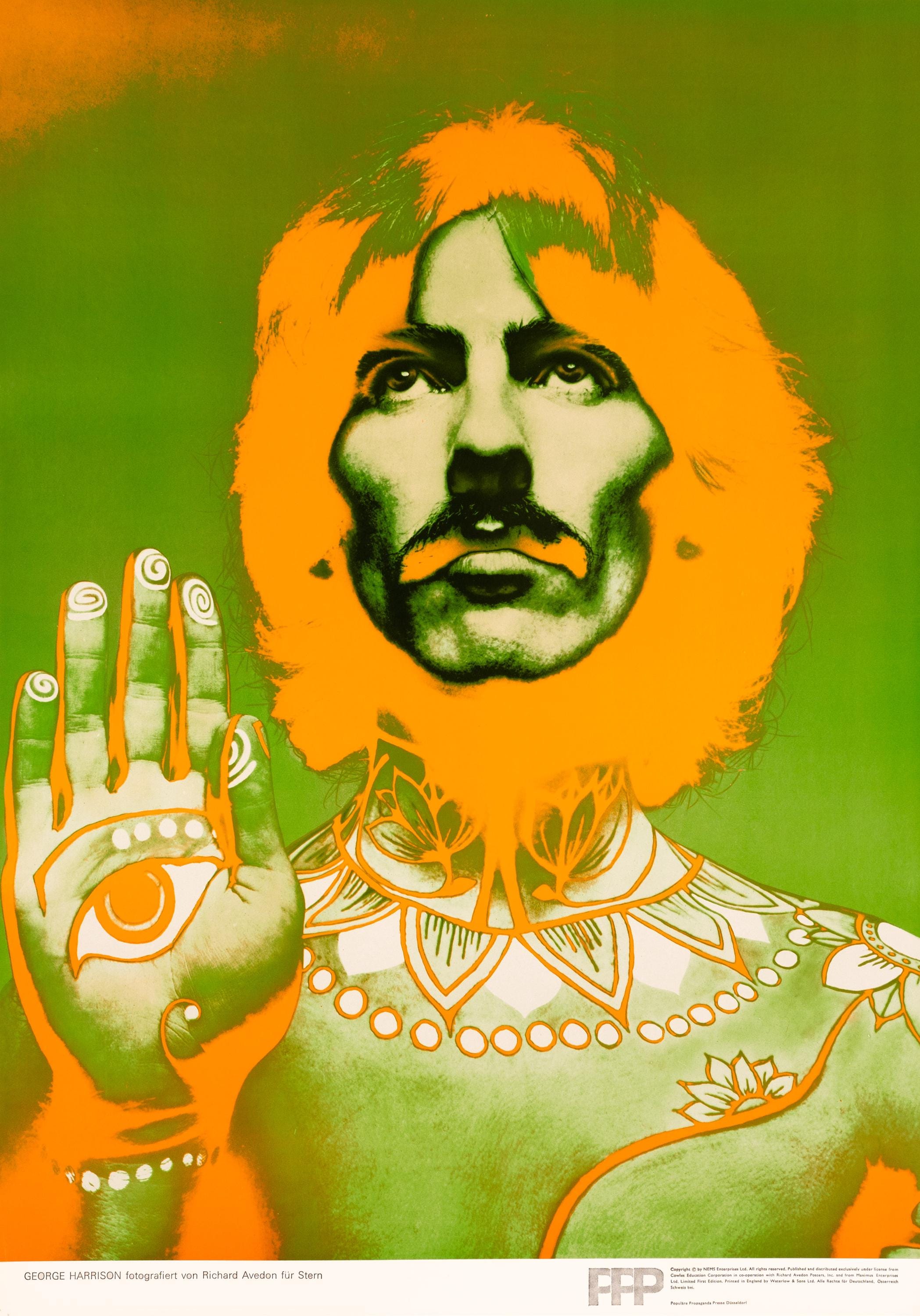Original George Harrison by Richard Avedon 1967 Original on Linen