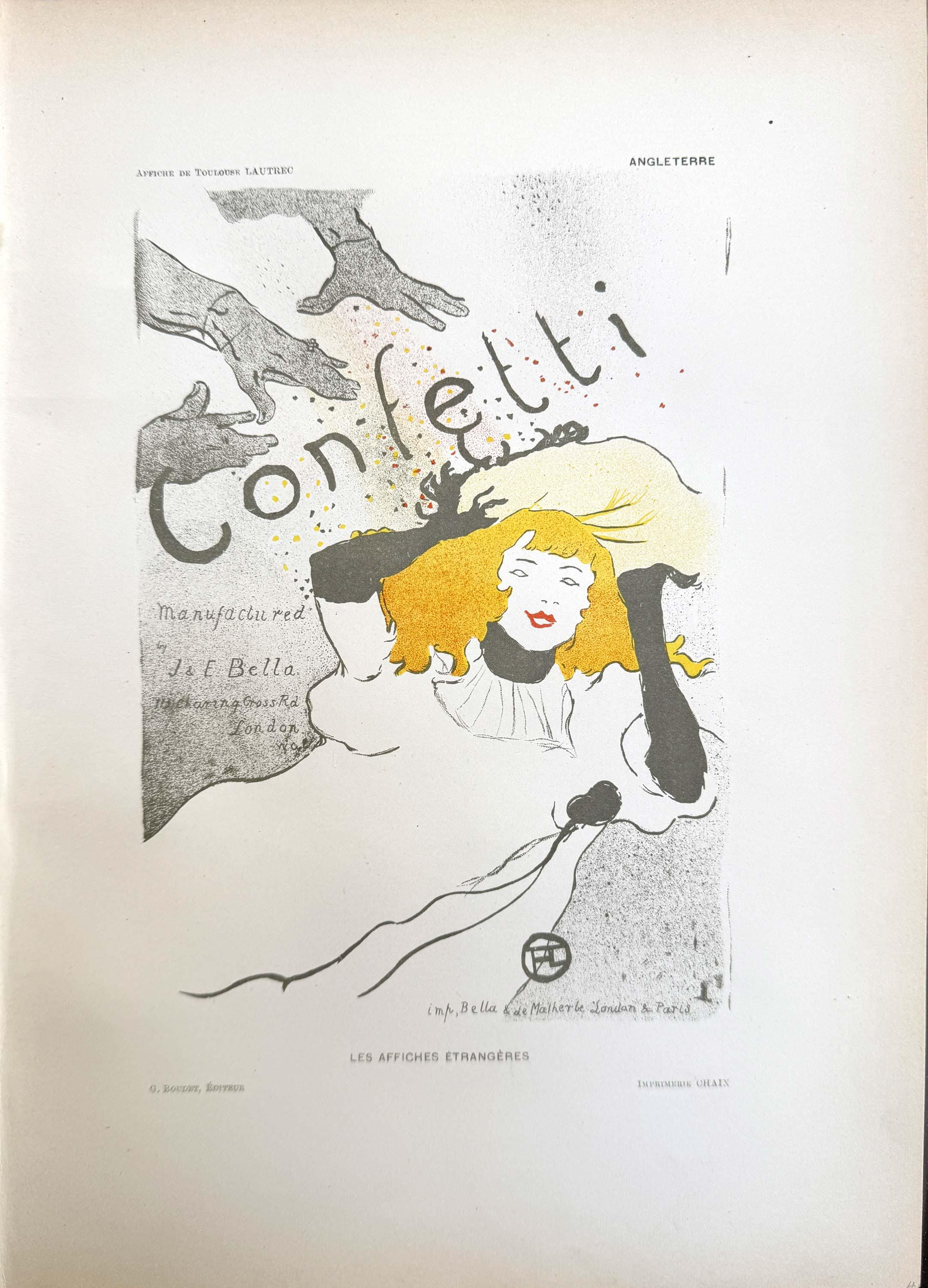 Henri de Toulouse-Lautre、Confetti、希少画集画
