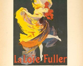 Original Vintage poster la loie fuller by Jules Cheret  Affiches illustrees 1896