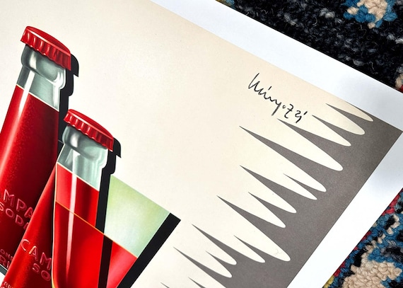 Campari 150周年記念ラベル 3本セット Original 1950 Campari Soda Lithograph Poster by Giovanni Mingozzi