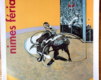 Francis Bacon Auténtica Impresión serigráfica original para Feria Nimes 1992/1969