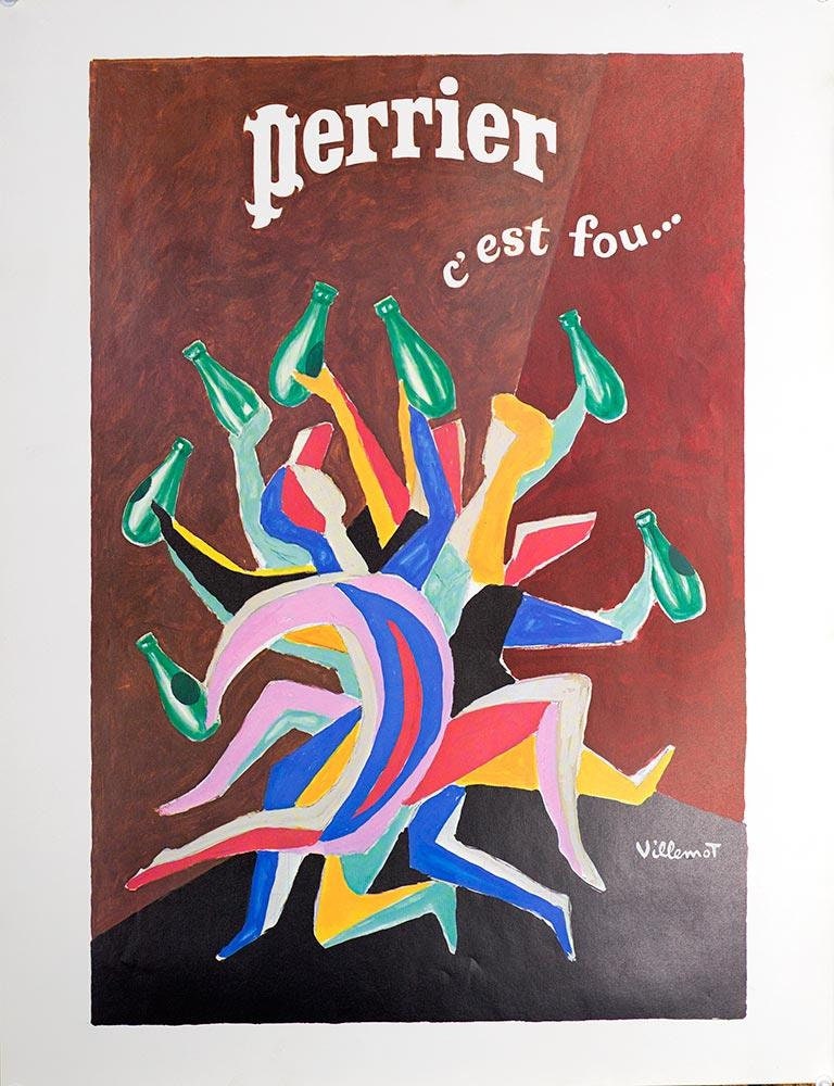 Gitanes by Bernard Villemot 1960s リトポスター Gitanes Caporal Cigarettes by Villemot Original Vintage Poster