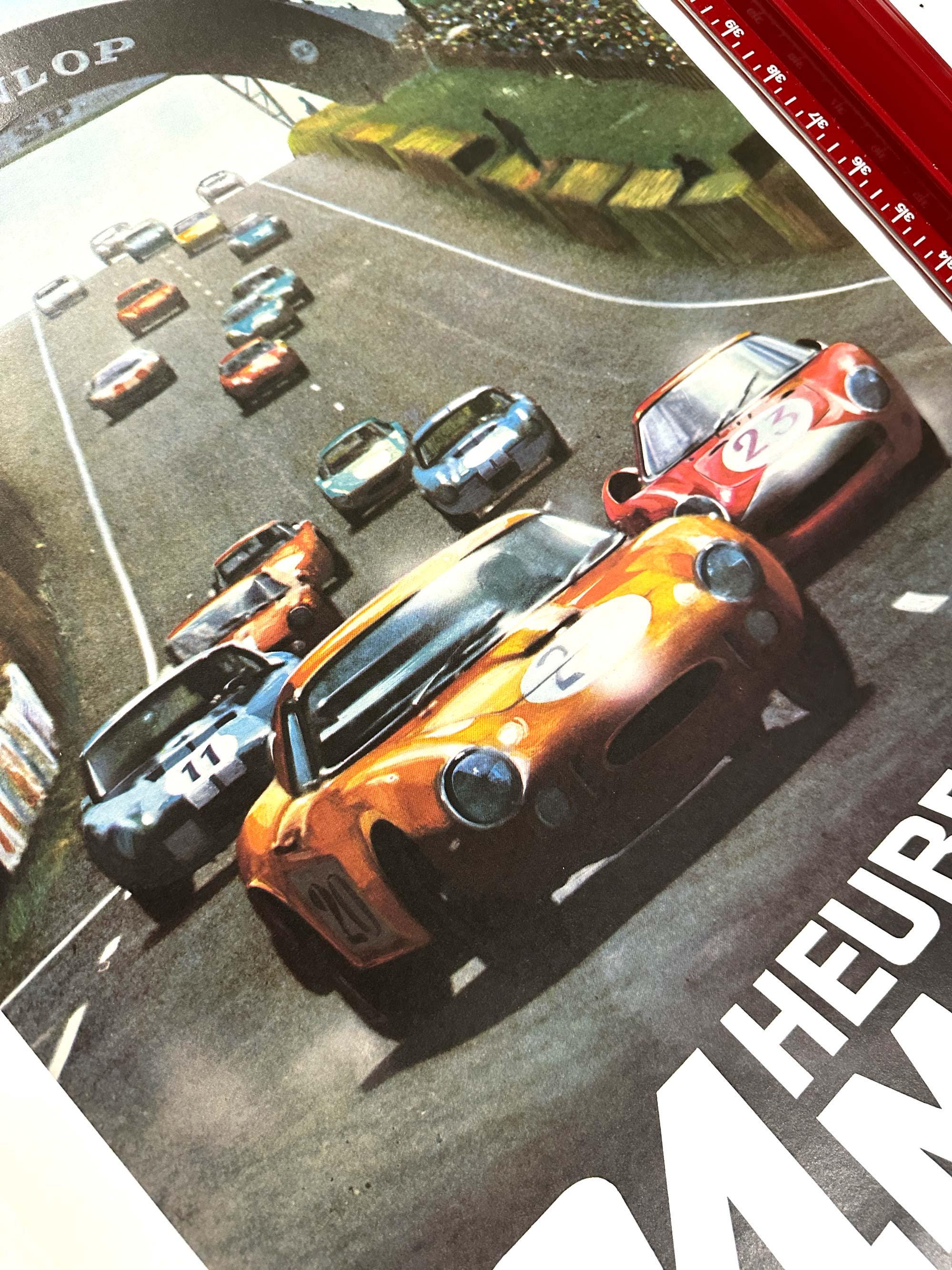 24h Heures DU Mans (lemans) 1966 Vintage Poster Photo by Delourmel Printer Thivillier - UK