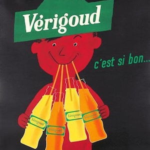 Verigoud c'est Si bon de Raymond Savignac, cartel original de 1955 para una bebida francesa