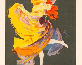 La Loie Fuller by Jules Cheret  Affiches illustrees 1896 Serpentine Dance rare
