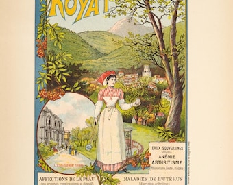Original Vintage poster Royat Affiches illustrees 1896