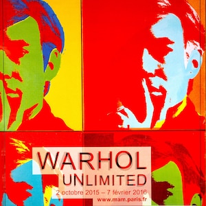 Warhol Unlimited 2016 Poster - Andy Warhol, Musée d’Art Moderne Paris, Original Offset Lithograph on Linen