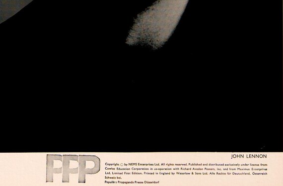 The Beatles Banner Original Printing Poster by Richard Avedon for