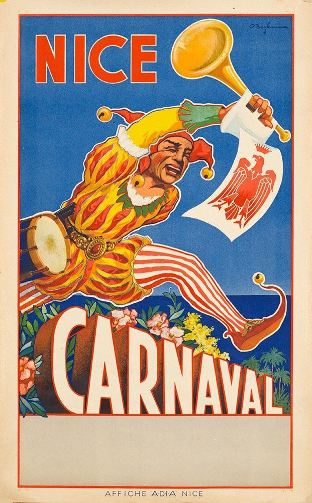 Vintage 1954 Carnaval De Nice Poster – Beglia Lithograph, French Carnival  Art - Etsy Israel, image size:1080x1739