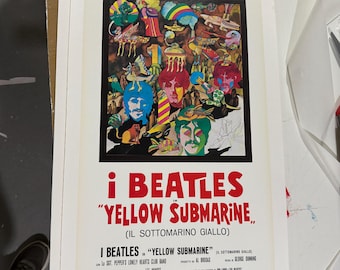 Original Poster Beatles Yellow Submarine Original 1968 Pop