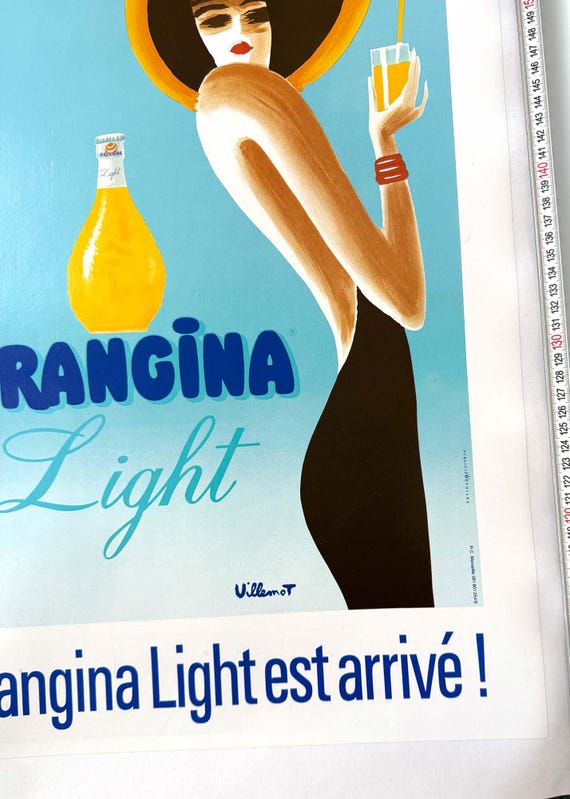 Orangina Light Bernard Villemot Vintage Poster 1989 - Etsy Canada