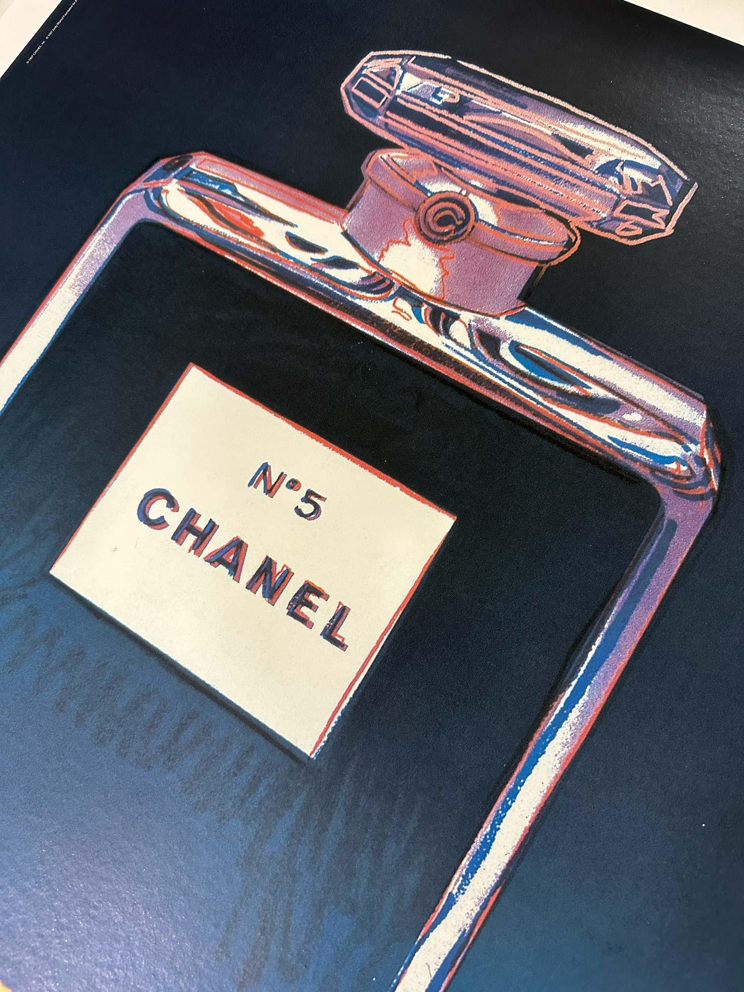 Vintage Andy Warhol Chanel Number 5 Perfume Poster Original Vintage Andy Warhol Chanel Number 5 Perfume Poster Original