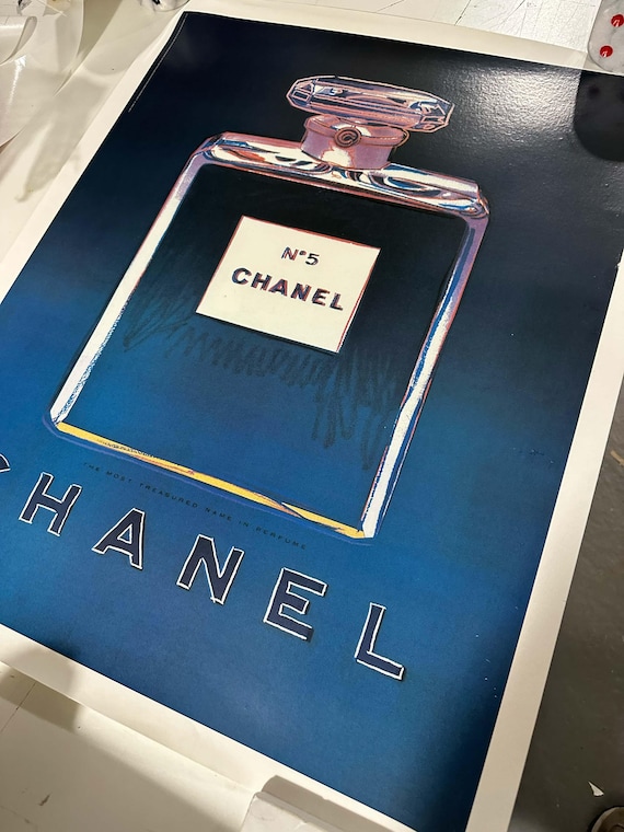 Set Original Andy Warhol Chanel Perfume Poster Set of 4 Made in
