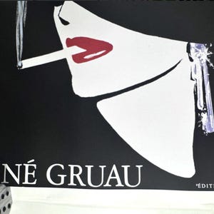 La cigarette 1983 By rene gruau desatre edition Vintage french poster original