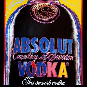 Vintage pop art Poster Absolut Vodka Andy Warhol Excellent Original 1994