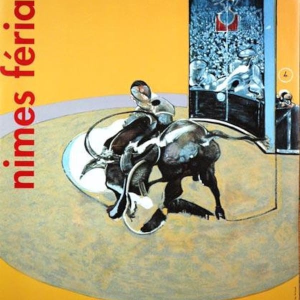 Francis Bacon Originele zeefdruk voor Feria Nimes 1992 Grotere versie