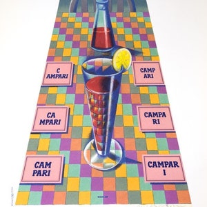 Campari Art Milton Glaser 1992 ORIGINAL VINTAGE ITALIAN drinks Poster