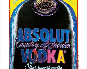 Absolut Vodka Andy Warhol Original Vintage Pop Art Poster