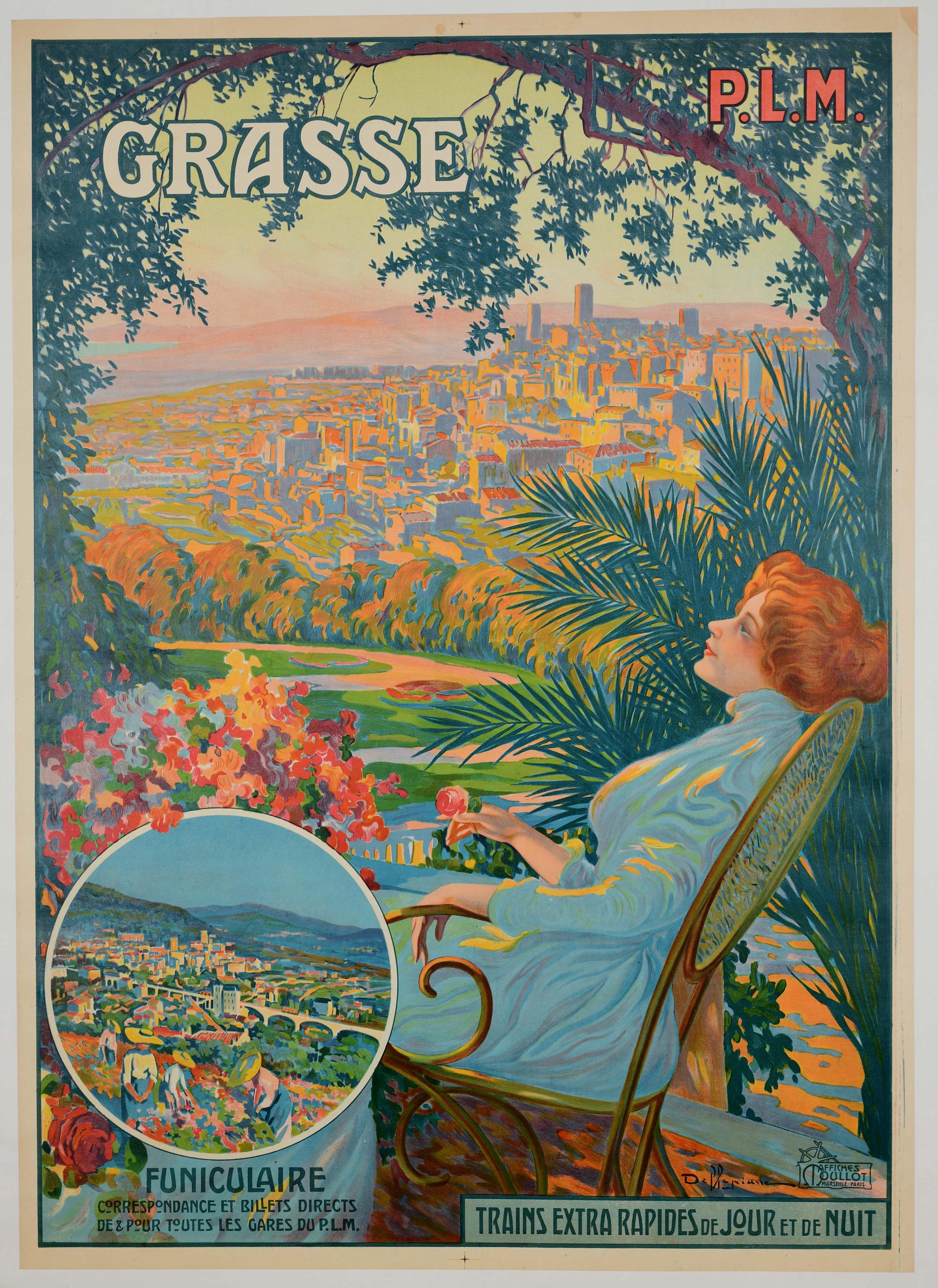David Dellepianne Grasse C 1900 Rare Original Vintage French