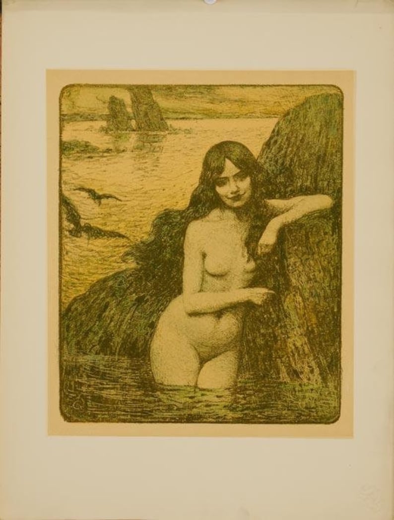 Estampe Moderne Original French poster Sirene by Guerin 1897